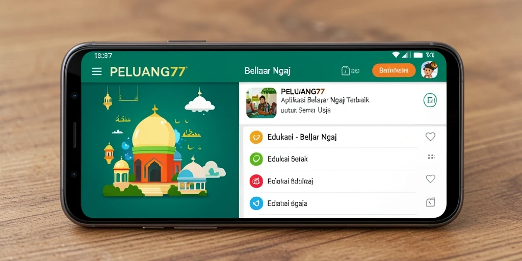 Antarmuka PELUANG77 yang menarik untuk belajar mengaji.