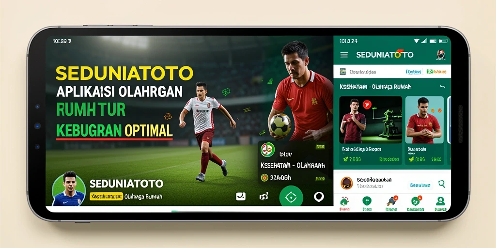 Antarmuka SEDUNIATOTO yang intuitif dengan pilihan olahraga yang beragam.