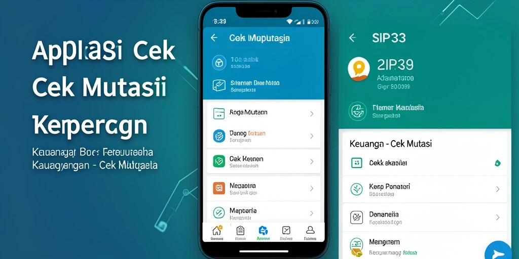 Antarmuka SIP33 menampilkan mutasi keuangan dengan jelas dan informatif.