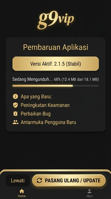 Tampilan riwayat versi g9vip